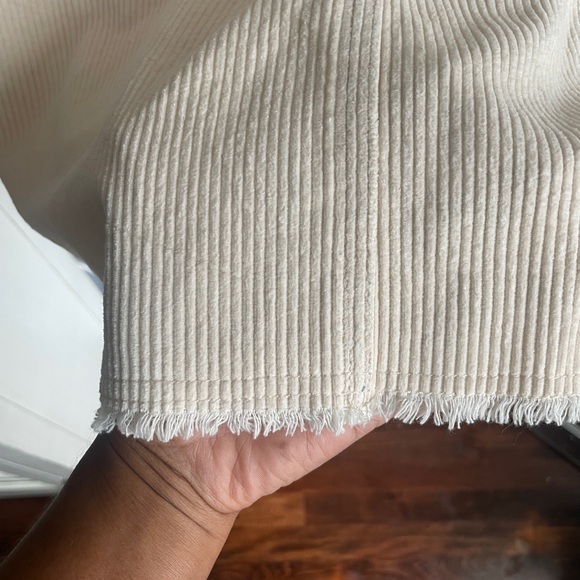 Zara Off-White Corduroy Long Jacket Size XS - Picture 4 of 6